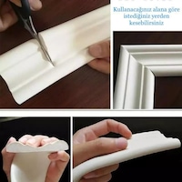 Beyaz Esnek Duvar Çıtası Dekoratif Yapışkanlı Çerçeve Süpürgelik (547640231) Beyaz Esnek Duvar Çıtası Dekoratif Yapışkanlı Çerçeve Süpürgelik (547640231)