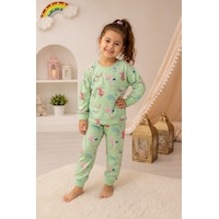Durukoza %100 Pamuk Çocuk Pijama Takımı Kız 4 Mevsim Açık Yeşil Durukoza %100 Pamuk Çocuk Pijama Takımı Kız 4 Mevsim Açık Yeşil