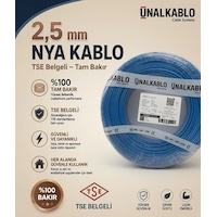 2.5 Mm Nya Kablo Tam Bakır Tse Belgeli 100 Metre Boş 2.5 Mm Nya Kablo Tam Bakır Tse Belgeli 100 Metre Boş