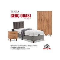 Country Genç Odası Takımı 3'lü Set Beyaz Country Genç Odası Takımı 3'lü Set Beyaz