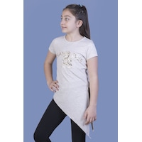 Toontoy Kids Toontoy Kız Çocuk T-shirt What Baskı Bej Toontoy Kids Toontoy Kız Çocuk T-shirt What Baskı Bej