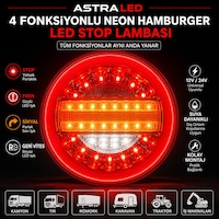 Ultra Neon Hamburger Stop Sinyal Geri Fren Lamba 24 Volt Su Geçirmez Ultra Neon Hamburger Stop Sinyal Geri Fren Lamba 24 Volt Su Geçirmez