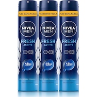 Nivea Men Fresh Active 48 Saat Erkek Sprey Deodorant 3 x 200 ML Nivea Men Fresh Active 48 Saat Erkek Sprey Deodorant 3 x 200 ML