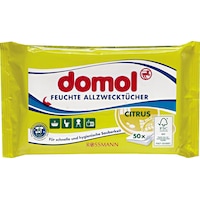 Domol Limon Kokulu Çok Amaçlı Islak Temizlik Bezi 50'Li Domol Limon Kokulu Çok Amaçlı Islak Temizlik Bezi 50'Li