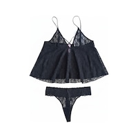 Bonbon Kadın Çapraz Askı Detaylı Siyah Renk Tül String 2 Li Set Bb2054 Siyah Bonbon Kadın Çapraz Askı Detaylı Siyah Renk Tül String 2 Li Set Bb2054 Siyah
