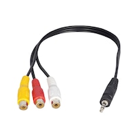 3.5Mm Stereo 4 Boğumlu / 3 Rca Dişi 30 Cm Kablo 3.5Mm Stereo 4 Boğumlu / 3 Rca Dişi 30 Cm Kablo