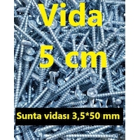 Vida 5 cm (250 adet) - ağaç - ahşap - sunta vidası 3.5x50 mm Vida 5 cm (250 adet) - ağaç - ahşap - sunta vidası 3.5x50 mm