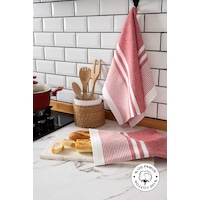 45x65 2'li Kurulama Bezi, %100 Pamuk Yüksek Su Emici Kırmızı 45x65 2'li Kurulama Bezi, %100 Pamuk Yüksek Su Emici Kırmızı