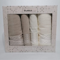 Özdilek Elissa Best Set Hamam Takımı (Banyo Seti) Krem - Bej Krem Özdilek Elissa Best Set Hamam Takımı (Banyo Seti) Krem - Bej Krem