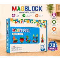 72 Parça Manyetik Yapı Blokları - Tamamı Mıknatıslı - Destekleyici Set - Tüm Markalarla Uyumlu. 72 Parça Manyetik Yapı Blokları - Tamamı Mıknatıslı - Destekleyici Set - Tüm Markalarla Uyumlu.