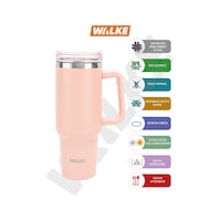 Walke Luxury Pipetli Bardak Termos 1.2 Litre Pembe Walke Luxury Pipetli Bardak Termos 1.2 Litre Pembe