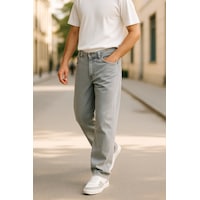 Cedy Denim Yüksek Kalite Baggy Fit Jean Leon Yüksek Bel Bol Kesim Kot Pantolon C352 Açık Gri Cedy Denim Yüksek Kalite Baggy Fit Jean Leon Yüksek Bel Bol Kesim Kot Pantolon C352 Açık Gri