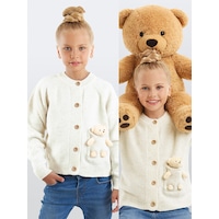 Denokids Oyuncaklı Kız Çocuk Triko Hırka Çok Renkli Denokids Oyuncaklı Kız Çocuk Triko Hırka Çok Renkli