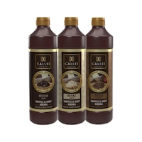 Callei 3'lü Waffle Sos Avantaj Paketi Bitter Çikolata Beyaz Çikolata Sütlü Çikolata Callei 3'lü Waffle Sos Avantaj Paketi Bitter Çikolata Beyaz Çikolata Sütlü Çikolata