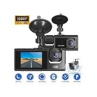 Black Box Traffic Recorder 3 Kameralı Araç Kamerası Geri Görüş Destekli Gece Görüşlü Black Box Traffic Recorder 3 Kameralı Araç Kamerası Geri Görüş Destekli Gece Görüşlü
