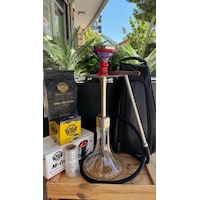 Mr Eds E24 Big Boss Eco Dip Dekor Gold Nargile Seti Çantalı Mr Eds E24 Big Boss Eco Dip Dekor Gold Nargile Seti Çantalı