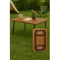 Katlanabilir Kamp Masası Piknik Masası 50x80 - Çam Atlantik Çam Katlanabilir Kamp Masası Piknik Masası 50x80 - Çam Atlantik Çam