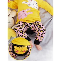 Denokids Leopar Kız Bebek Tayt-Pantolon Çok Renkli Denokids Leopar Kız Bebek Tayt-Pantolon Çok Renkli
