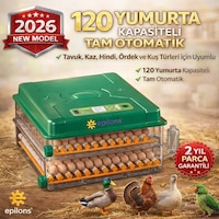 Ep-120 Yumurta Kapasiteli Tam Otomatik Kuluçka Makinesi - Yeni Nesil Harici Suluklu, Dijital Nem Ve Ep-120 Yumurta Kapasiteli Tam Otomatik Kuluçka Makinesi - Yeni Nesil Harici Suluklu, Dijital Nem Ve