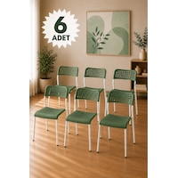 Mira Yeşil/beyaz Sandalye Plastik Gövdeli Metal Ayaklı, Mutfak Sandalyesi, Çalışma, Bahçe, Yemek Oda Yeşil/beyaz- 6 Adet Mira Yeşil/beyaz Sandalye Plastik Gövdeli Metal Ayaklı, Mutfak Sandalyesi, Çalışma, Bahçe, Yemek Oda Yeşil/beyaz- 6 Adet