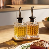 Porsima Dhz90112 2li Bambu Standlı Sızdırmaz Cam Yağlık Sirkelik Yağdanlık 100+100 Ml Porsima Dhz90112 2li Bambu Standlı Sızdırmaz Cam Yağlık Sirkelik Yağdanlık 100+100 Ml