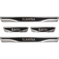 Hyundai Elantra Uyumlu Kapı Eşiği Karbon Krom 4 Parça Hyundai Elantra Uyumlu Kapı Eşiği Karbon Krom 4 Parça