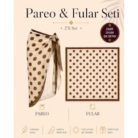 Tarzını Seç Premium Kahverengi Puantiyeli 2 Li Yırtmaçlı Bağlamalı Pareo Ve Bandana Seti 155x111 Cm / 70x70 Cm Kahverengi Puantiye Tarzını Seç Premium Kahverengi Puantiyeli 2 Li Yırtmaçlı Bağlamalı Pareo Ve Bandana Seti 155x111 Cm / 70x70 Cm Kahverengi Puantiye