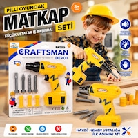 Pilli Oyuncak Matkap Seti Gerçekçi Ses Efektli Tamir Ve Ustalık Oyun Seti Çocuk El Becerisi Pilli Oyuncak Matkap Seti Gerçekçi Ses Efektli Tamir Ve Ustalık Oyun Seti Çocuk El Becerisi