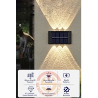 Technosmart 2Adet Modern Solar 6Ledli Çift Taraflı Aplik Güneş En Technosmart 2Adet Modern Solar 6Ledli Çift Taraflı Aplik Güneş En