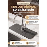 Su Emici Sihirli Lavabo Musluk Kenar Matı Kaymaz Mutfak Banyo Paspas 38x13 Cm Gri Su Emici Sihirli Lavabo Musluk Kenar Matı Kaymaz Mutfak Banyo Paspas 38x13 Cm Gri