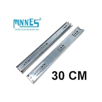 Minnes 30 cm Tam Açılım Teleskopik Mobilya Çekmece Rayı 36 Mm Minnes 30 cm Tam Açılım Teleskopik Mobilya Çekmece Rayı 36 Mm