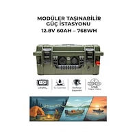 Oslo Iqx Modüler Taşınabilir Güç İstasyonu 12.8v 60ah-768wh Haki Oslo Iqx Modüler Taşınabilir Güç İstasyonu 12.8v 60ah-768wh Haki