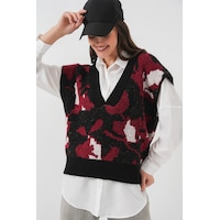 Bigdart 15923 Kadın Oversize Triko Süveter - Siyah Bigdart 15923 Kadın Oversize Triko Süveter - Siyah