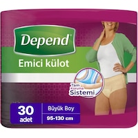 Depend Emici Külot Kadın Hasta Bezi L 30'lu Depend Emici Külot Kadın Hasta Bezi L 30'lu