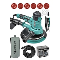 Assur ASR417 850 W Ledli Toz Emmeli Zımpara Makinesi Mavi Assur ASR417 850 W Ledli Toz Emmeli Zımpara Makinesi Mavi