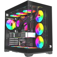Gameline Robust Premium 7x Rgb Fanlı Usb 3.0 Type-c Gaming Bilgisayar Kasası Siyah Gameline Robust Premium 7x Rgb Fanlı Usb 3.0 Type-c Gaming Bilgisayar Kasası Siyah