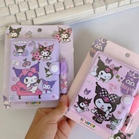 Kawaii Sanrioo Kuromi Karakterler Mini Defter Kalem Set Kawaii Sanrioo Kuromi Karakterler Mini Defter Kalem Set