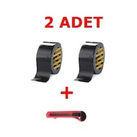 2 Adet Siyah Suya Dayanıklı Tamir Bandı Çadır Bant 48X10Mt 2 Adet Siyah Suya Dayanıklı Tamir Bandı Çadır Bant 48X10Mt