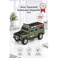 Torima Bluetooth Hoparlör Araba Tasarımlı Tws 15w Usb Speaker D95 Yeşil Torima Bluetooth Hoparlör Araba Tasarımlı Tws 15w Usb Speaker D95 Yeşil