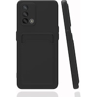 Fibaks Oppo A74 Uyumlu Kılıf Kamera Korumalı Kartlıklı Cüzdanlı Kırmızı Tuşlu Siyah Silikon Kapak Fibaks Oppo A74 Uyumlu Kılıf Kamera Korumalı Kartlıklı Cüzdanlı Kırmızı Tuşlu Siyah Silikon Kapak
