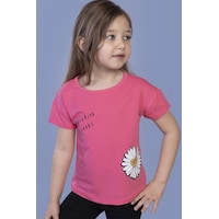Toontoy Kids Toontoy Kız Çocuk Papatya Baskılı Tişört Fuşya Toontoy Kids Toontoy Kız Çocuk Papatya Baskılı Tişört Fuşya