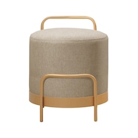 Ella Ola Puf, Metal Halkalı Puf, Makyaj Oturağı ,puf Bench Montajsız Oturak Gold Metal Ayaklı Cappuccino Ella Ola Puf, Metal Halkalı Puf, Makyaj Oturağı ,puf Bench Montajsız Oturak Gold Metal Ayaklı Cappuccino