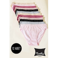 Tutku 12' Li Bayan Perla Bikini Külot Kombin 0599 Çok Renkli Tutku 12' Li Bayan Perla Bikini Külot Kombin 0599 Çok Renkli