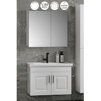 Salkım 65 Cm Beyaz Balon Mdf Seramik Lavabolu Asma Banyo Dolabı Takımı Salkım 65 Cm Beyaz Balon Mdf Seramik Lavabolu Asma Banyo Dolabı Takımı