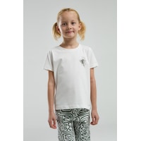 Toontoy Kız Çocuk Göğsü Baskılı Pijama Takım Yeşil
