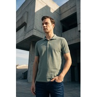 Süvari Slim Fit Düz Baskısız Pike Düğmeli Polo Yaka Nefes Alabilen T-shirt Su Yeşili Süvari Slim Fit Düz Baskısız Pike Düğmeli Polo Yaka Nefes Alabilen T-shirt Su Yeşili