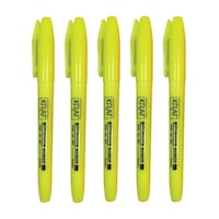 Kraf Fosforlu Kalem 2 Mm Uç No 340 Sarı 5 Adet