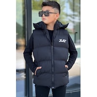 Pina Kids Erkek Çocuk Baskılı Çıkarılabilir Kapüşonlu Şişme Yelek 3017 Siyah Pina Kids Erkek Çocuk Baskılı Çıkarılabilir Kapüşonlu Şişme Yelek 3017 Siyah