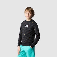 The North Face B Drew Peak Light Crew Print Erkek Çocuk Sweatshirt-30793 siyah The North Face B Drew Peak Light Crew Print Erkek Çocuk Sweatshirt-30793 siyah