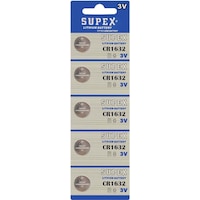 Supex CR1632 3V Lityum Düğme Pil 5'li Supex CR1632 3V Lityum Düğme Pil 5'li